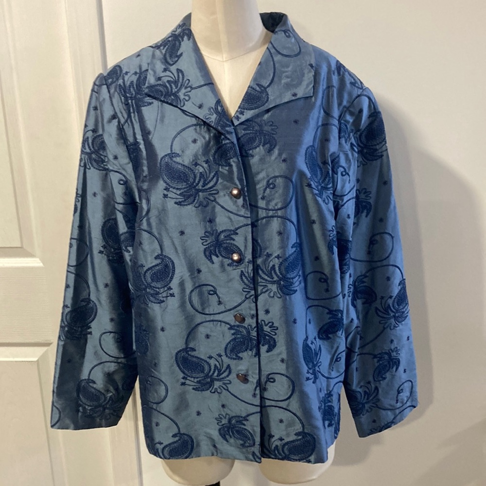 Appleseed’s silk Paisley embroidered jacket 16